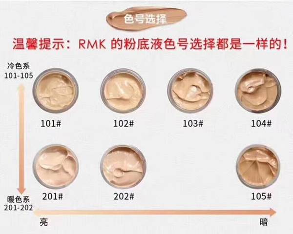 RMK粉底液 色號 